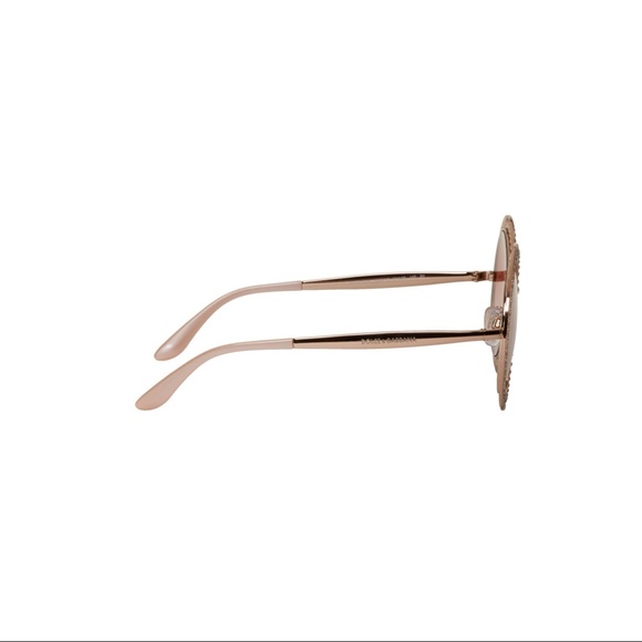 Dolce & Gabbana Rose Gold Round Crystal Sunglasses - Picture 3 of 12